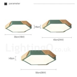 Lampada da soffitto in legno multicolore ultra sottile Macaron dimmerabile con paralume in acrilico Lampada da soffitto in stile nordico