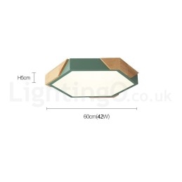 Lampada da soffitto in legno multicolore ultra sottile Macaron dimmerabile con paralume in acrilico Lampada da soffitto in stile nordico