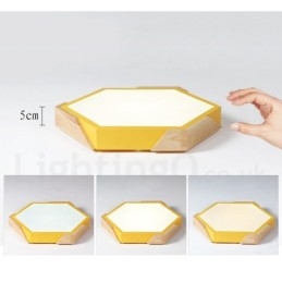Lampada da soffitto in legno multicolore ultra sottile Macaron dimmerabile con paralume in acrilico Lampada da soffitto in stile nordico