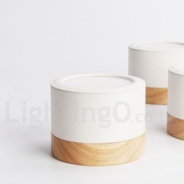 Mini plafoniera in legno dal design moderno con paralume in acrilico, speciale per essere utilizzata anche come applique