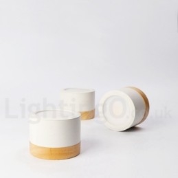 Mini plafoniera in legno dal design moderno con paralume in acrilico, speciale per essere utilizzata anche come applique