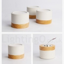 Mini plafoniera in legno dal design moderno con paralume in acrilico, speciale per essere utilizzata anche come applique