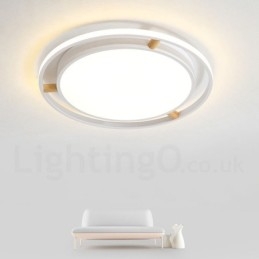 Lampada da soffitto rotonda in legno multicolore ultra sottile Macaron dimmerabile con paralume in acrilico Lampada da soffitto in stile nordico