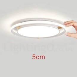 Lampada da soffitto rotonda in legno multicolore ultra sottile Macaron dimmerabile con paralume in acrilico Lampada da soffitto in stile nordico