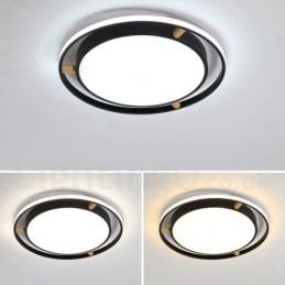 Lampada da soffitto rotonda in legno multicolore ultra sottile Macaron dimmerabile con paralume in acrilico Lampada da soffitto in stile nordico