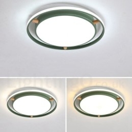 Lampada da soffitto rotonda in legno multicolore ultra sottile Macaron dimmerabile con paralume in acrilico Lampada da soffitto in stile nordico