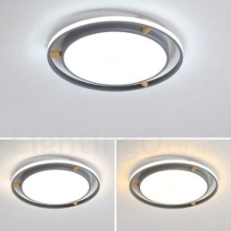 Lampada da soffitto rotonda in legno multicolore ultra sottile Macaron dimmerabile con paralume in acrilico Lampada da soffitto in stile nordico
