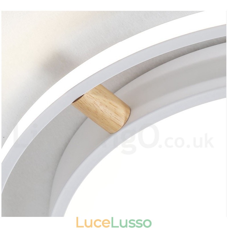 Lampada da soffitto rotonda in legno multicolore ultra sottile Macaron dimmerabile con paralume in acrilico Lampada da soffitto in stile nordico