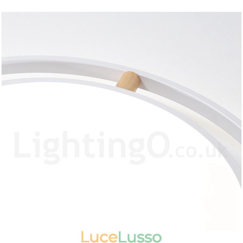 Lampada da soffitto rotonda in legno multicolore ultra sottile Macaron dimmerabile con paralume in acrilico Lampada da soffitto in stile nordico