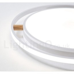 Lampada da soffitto rotonda in legno multicolore ultra sottile Macaron dimmerabile con paralume in acrilico Lampada da soffitto in stile nordico