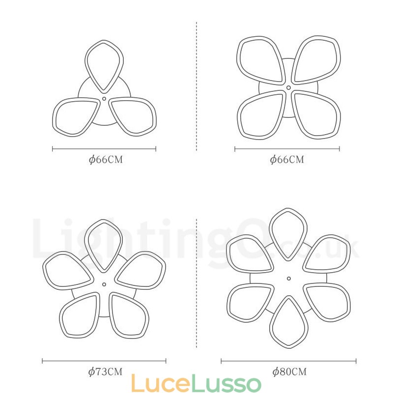 Lampada da soffitto in legno a forma di petalo con paralume in acrilico Lampada da soffitto in stile nordico