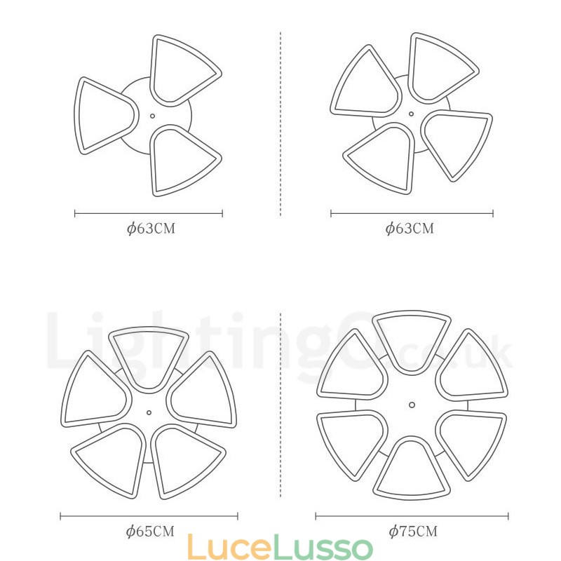 Lampada da soffitto in legno a forma di petalo con paralume in acrilico Lampada da soffitto in stile nordico