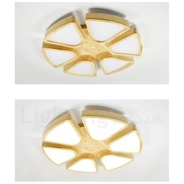 Lampada da soffitto in legno a forma di petalo con paralume in acrilico Lampada da soffitto in stile nordico