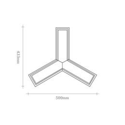 Lampada a sospensione moderna in legno a forma di triangolo
