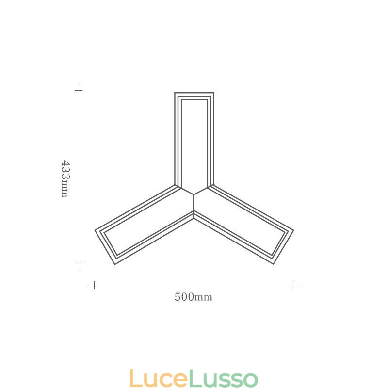 Lampada a sospensione moderna in legno a forma di triangolo