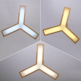 Lampada a sospensione moderna in legno a forma di triangolo