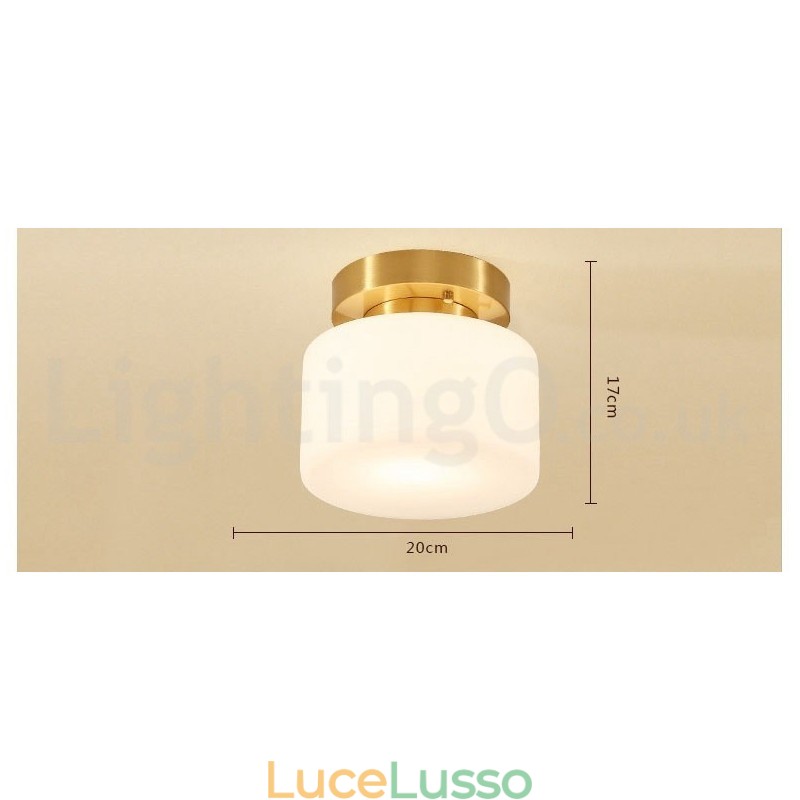 Lampada da soffitto retrò vintage con paralume