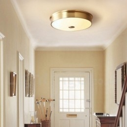 Lampada da soffitto retrò vintage con paralume in vetro