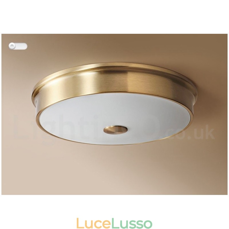 Lampada da soffitto retrò vintage con paralume in vetro