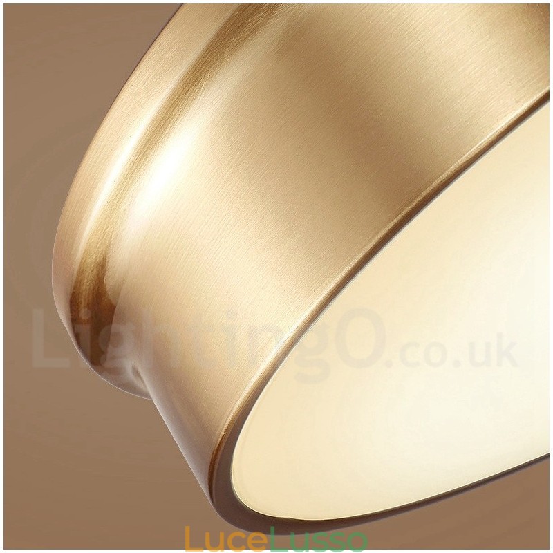 Lampada da soffitto retrò vintage con paralume in vetro