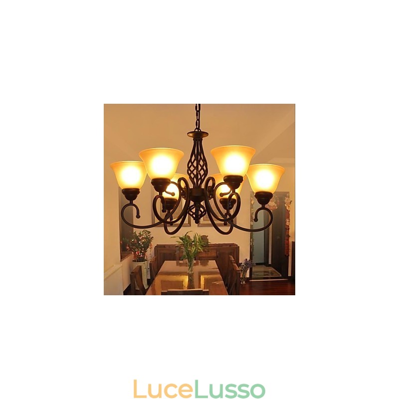 Lampadario rustico in metallo retrò vintage per bambini