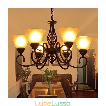 Lampadario rustico in metallo retrò vintage per bambini Lampadario rustico in metallo retrò vintage per bambini