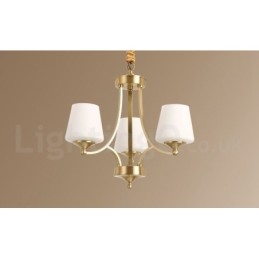 Lampadario a sospensione in ottone puro, grande, rustico, retrò, vintage, con paralumi in vetro