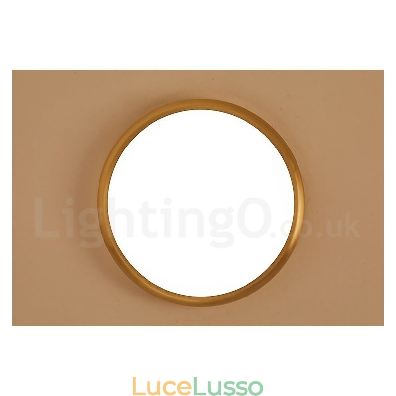 Plafoniere da soffitto in ottone a filo in stile nordico moderno e contemporaneo, ultra sottili, dimmerabili, con paralume in acrilico, utilizzabili anche come applique