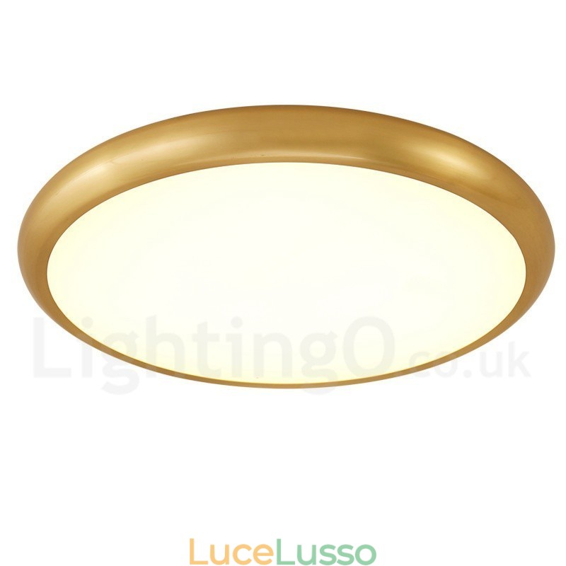 Plafoniere da soffitto in ottone a filo in stile nordico moderno e contemporaneo, ultra sottili, dimmerabili, con paralume in acrilico, utilizzabili anche come applique