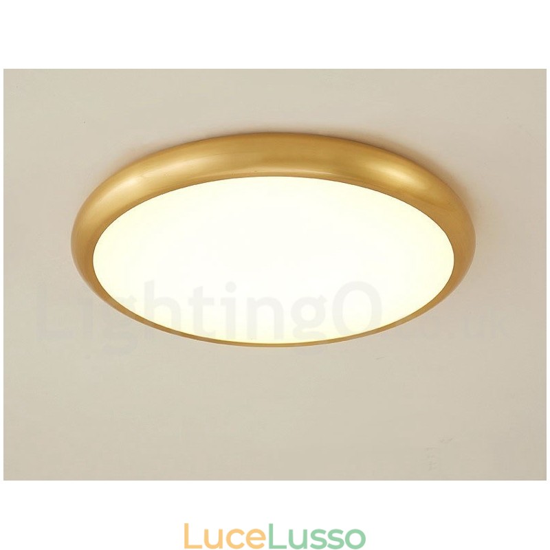 Plafoniere da soffitto in ottone a filo in stile nordico moderno e contemporaneo, ultra sottili, dimmerabili, con paralume in acrilico, utilizzabili anche come applique