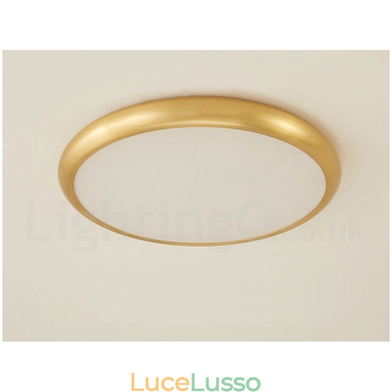 Plafoniere da soffitto in ottone a filo in stile nordico moderno e contemporaneo, ultra sottili, dimmerabili, con paralume in acrilico, utilizzabili anche come applique