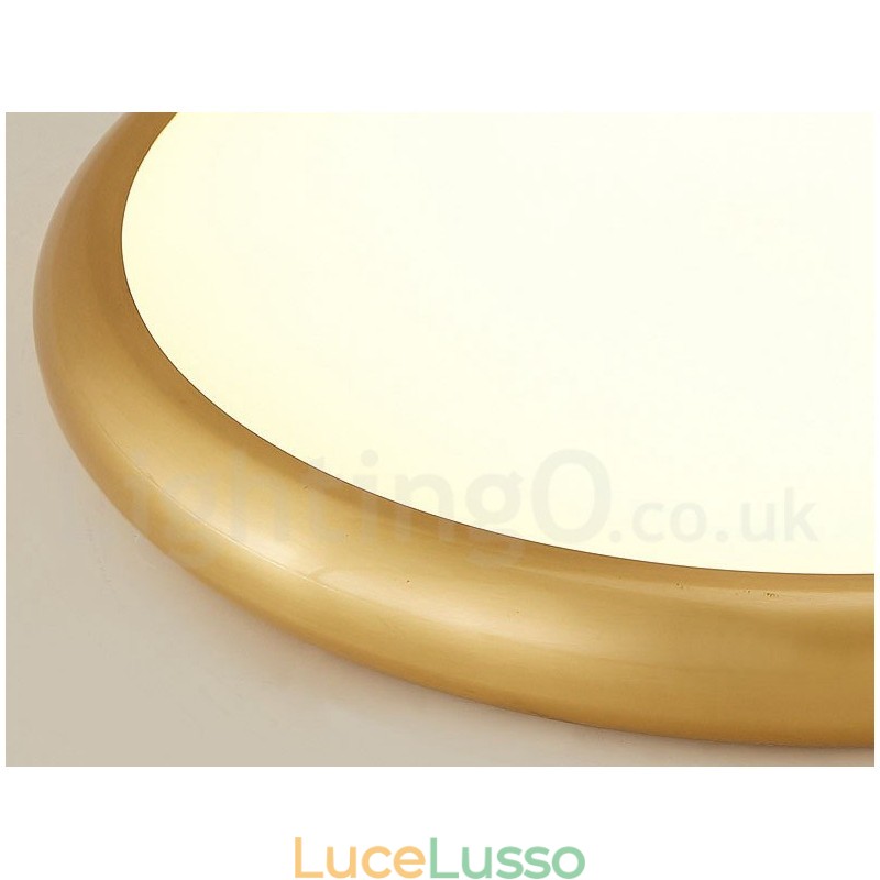 Plafoniere da soffitto in ottone a filo in stile nordico moderno e contemporaneo, ultra sottili, dimmerabili, con paralume in acrilico, utilizzabili anche come applique