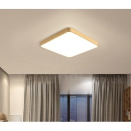 Plafoniere da soffitto in ottone a filo in stile nordico moderno contemporaneo dimmerabili ultra sottili quadrate con paralume in acrilico, utilizzabili anche come applique