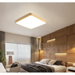 Plafoniere da soffitto in ottone a filo in stile nordico moderno contemporaneo dimmerabili ultra sottili quadrate con paralume in acrilico, utilizzabili anche come applique
