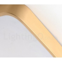 Plafoniere da soffitto in ottone a filo in stile nordico moderno contemporaneo dimmerabili ultra sottili quadrate con paralume in acrilico, utilizzabili anche come applique