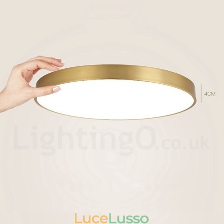 Plafoniere da soffitto in ottone a filo, ultra sottili, rotonde, dimmerabili, moderne, contemporanee, in stile nordico, con paralume in acrilico, utilizzabili anche come applique Plafoniere da soffitto in ottone a filo, ultra sottili, rotonde, dimmerabili, moderne, contemporanee, in stile nordico, con paralume in acrilico, utilizzabili anche come applique