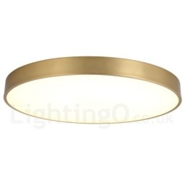Plafoniere da soffitto in ottone a filo, ultra sottili, rotonde, dimmerabili, moderne, contemporanee, in stile nordico, con paralume in acrilico, utilizzabili anche come applique