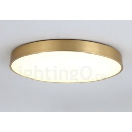 Plafoniere da soffitto in ottone a filo, ultra sottili, rotonde, dimmerabili, moderne, contemporanee, in stile nordico, con paralume in acrilico, utilizzabili anche come applique