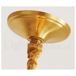 Lampada a sospensione in stile nordico rustico in ottone puro