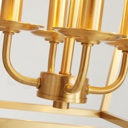 Lampada a sospensione in stile nordico rustico in ottone puro