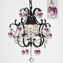 Lampadario in metallo dipinto in cristallo classico tradizionale