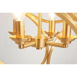 Lampada a sospensione in stile nordico rustico in ottone puro