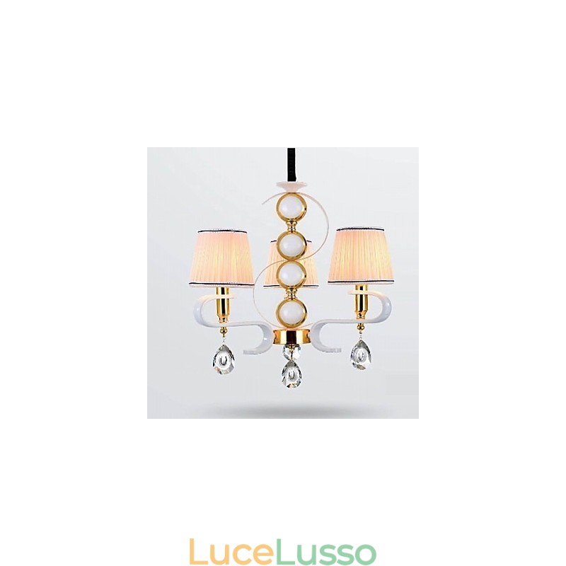 Lampadario in tessuto 3 luci moderno minimalista lampada di alta qualità