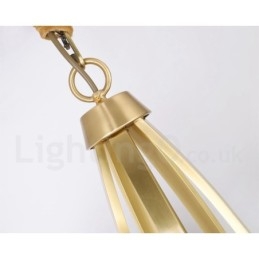 Lampadario a sospensione in ottone puro, grande, rustico, retrò, vintage, con 15 luci e paralumi in vetro
