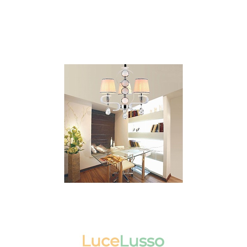 Lampadario in tessuto 3 luci moderno minimalista lampada di alta qualità