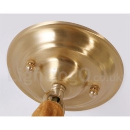 Lampada a sospensione in stile nordico rustico in ottone puro con paralume in vetro