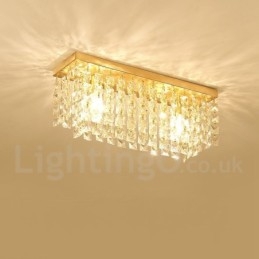Luci da soffitto in cristallo a filo in stile nordico rustico in ottone puro