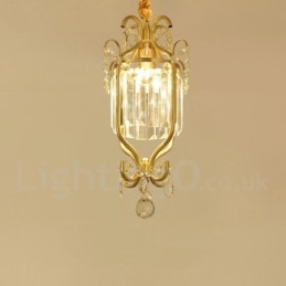 Luci da soffitto in cristallo a filo in stile nordico rustico in ottone puro