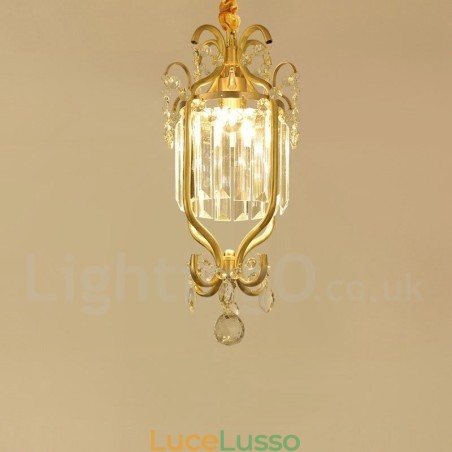 Luci da soffitto in cristallo a filo in stile nordico rustico in ottone puro Luci da soffitto in cristallo a filo in stile nordico rustico in ottone puro