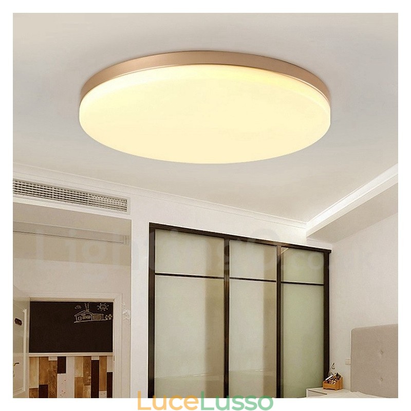 Plafoniere da soffitto in stile nordico moderno contemporaneo dimmerabile ultra sottile e rotondo con paralume in acrilico, utilizzabili anche come applique